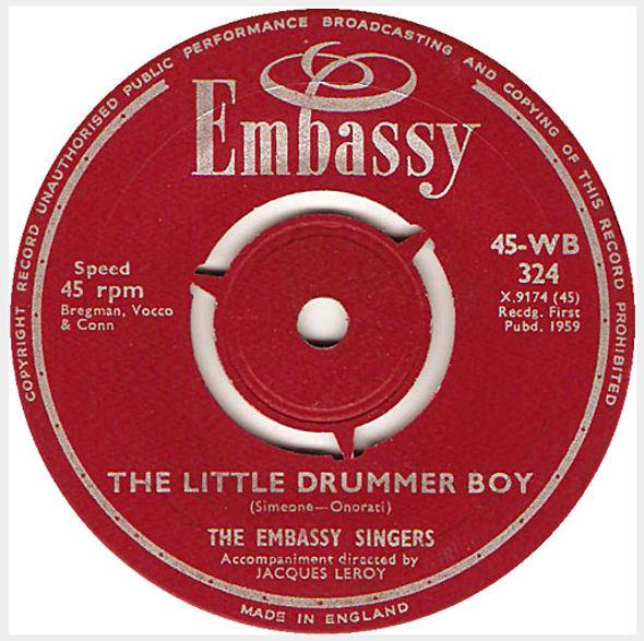Embassy Singers - The Little Drummer Boy / Gotta Travel On